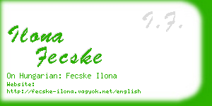 ilona fecske business card